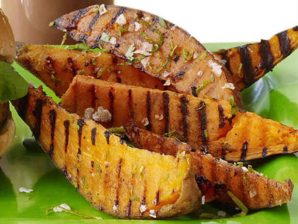 Grilled Sweet Potatoes with Lime and Cilantro