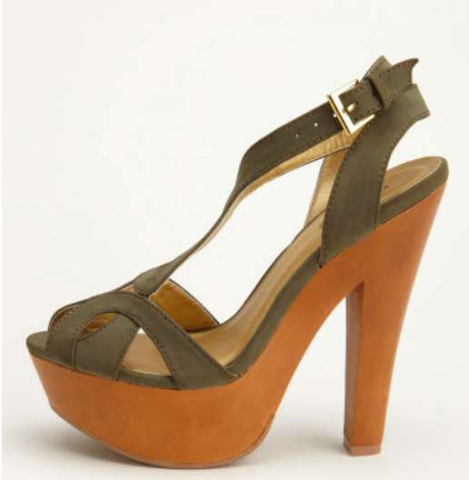 Charlotte Russe Wooden Platform Heel