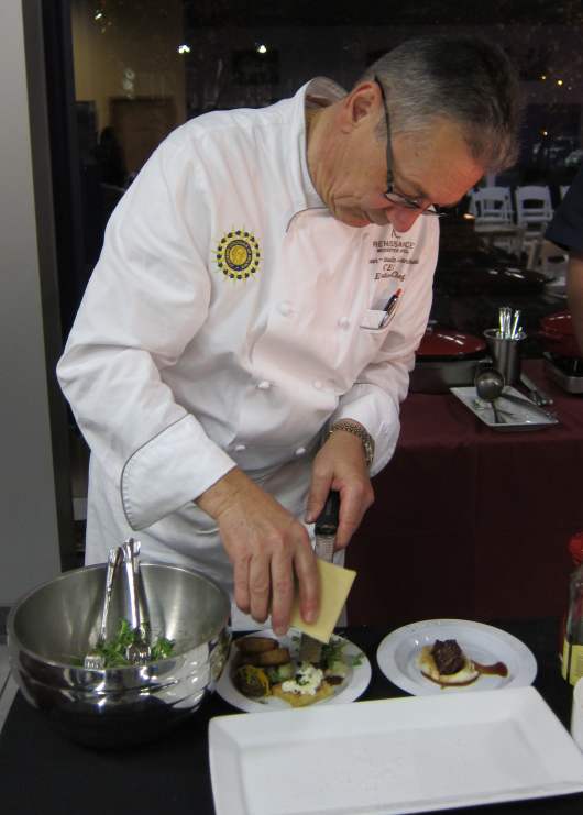 Renaissance Resort of Westchester's Executive Chef, Jean Claude Lanchais, prepares a braised veal dish