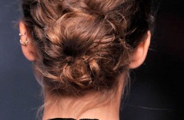 Textured chignon hairstyle at Karl Lagerfeld Spring 2010