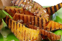 Grilled Sweet Potatoes with Lime and Cilantro