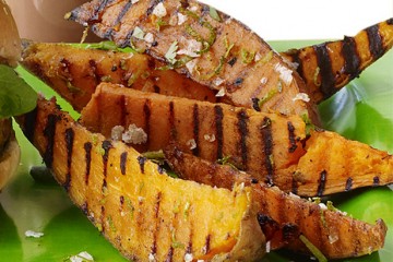 Grilled Sweet Potatoes with Lime and Cilantro