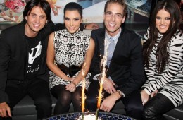 Jonathan Cheban, Kim Kardashian, Simon Huck, and Khloe Kardashian attend Spin Crowd’s Season Finale Party