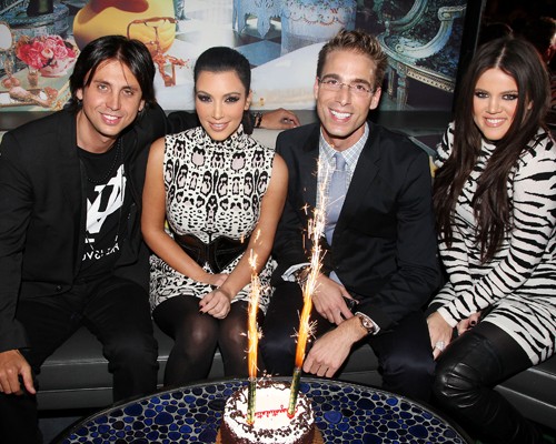 Jonathan Cheban, Kim Kardashian, Simon Huck, and Khloe Kardashian attend Spin Crowd’s Season Finale Party