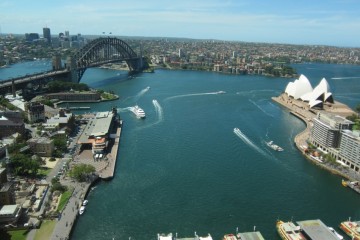 View of the Syndey Harbor in Australia