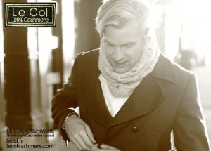 Male Model in Le Col Cashmere Scarf