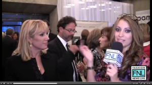 Kristen-Colapinto interviews Ramona Singer during Mercedes-Benz Fashion Week Spring 2011