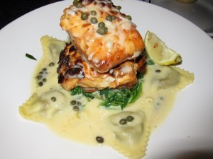 Nutty Atlantic Salmon from Legal Seafood in White Plains, NY