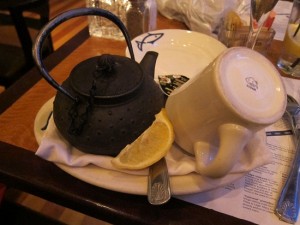 Hot tea from Legal Seafood in White Plains, NY