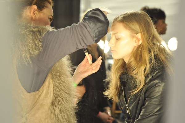 Model Backstage at Custo Barcelona Fall 2011