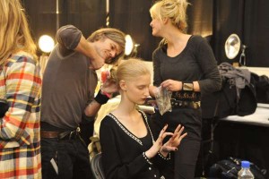 Backstage at Custo Barcelona Fall 2011