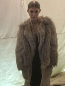Model at M. Patmos Fashion Show Fall/Winter 2011 in New York City