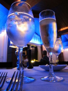 Sparkling wine at L.G. Smith's Steak & Chophouse