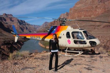 Kristen Colapinto in the grand canyon during the 'Grand Canyon Helicopter Tour' in Las Vegas.