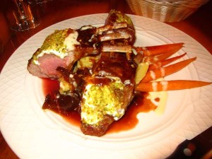 Pistachio and Goat Cheese crusted Lamb from Beekman Arms Inn in Connecticut