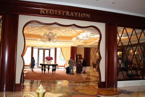 Picute of the lobby at the 'Encore at the Wynn' Hotel in Las Vegas