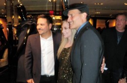 Narciso-Rodriguez and Phillip Bloch pose with Eila Mell at Elia Mell’s ‘New York Book Release/Fashion Week’ party for Fashion's Night Out.