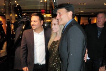 Narciso-Rodriguez and Phillip Bloch pose with Eila Mell at Elia Mell’s ‘New York Book Release/Fashion Week’ party for Fashion's Night Out.