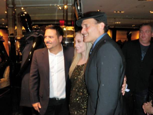 Narciso-Rodriguez and Phillip Bloch pose with Eila Mell at Elia Mell’s ‘New York Book Release/Fashion Week’ party for Fashion's Night Out.